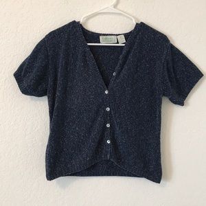 Vintage marbled knit sweater top